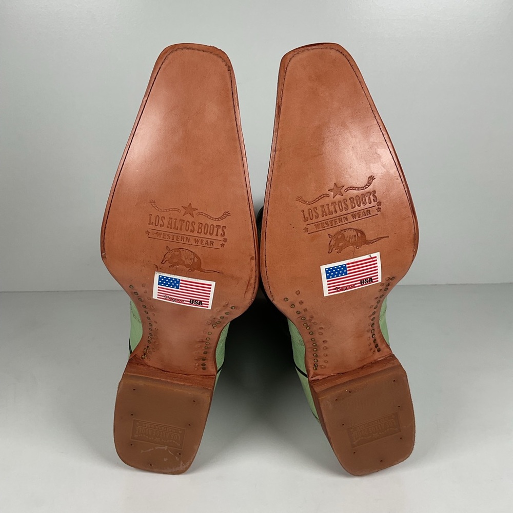 Los Altos Teju Lizard Cowboy Boots | Lime Green | Men’s 10.5 EE - Picture 2 of 16